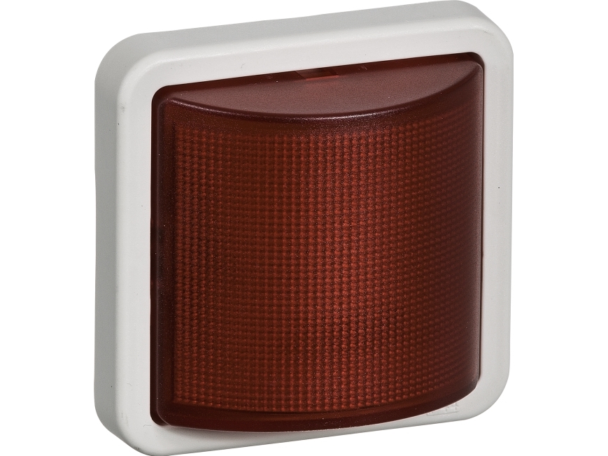 Opus74 Ledlampe 12V rød IP44 lysegrå