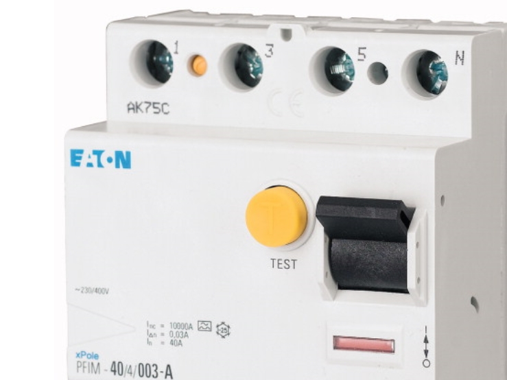 EATON 235439 - Fejlstrømsafbryder, type A, 40 A, 30 mA, 4-polet (PFIM-40/4/003-A-MW)