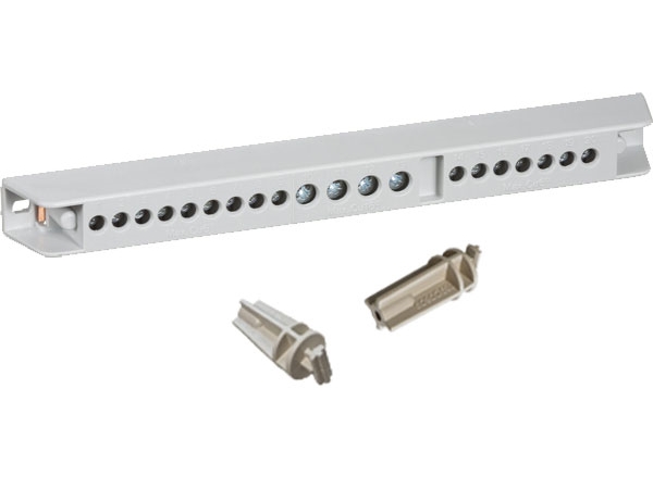 LK Afgreningsklemme kombi, Nul og jord 2x35 mm² + 2x16 mm² + 16x6 mm²