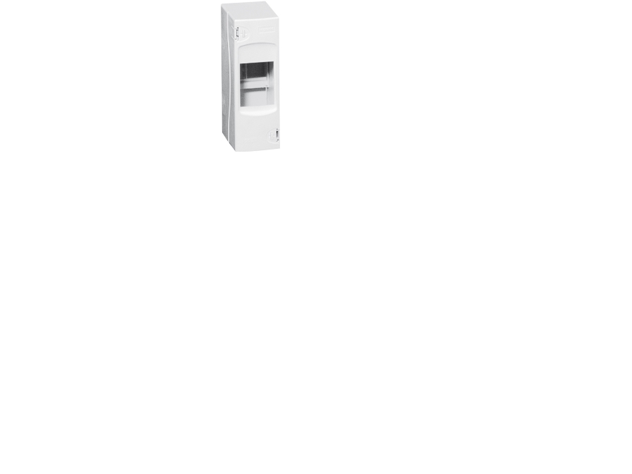 Legrand Ekinoxe gruppetavle med jord og 1x2 moduler i hvid