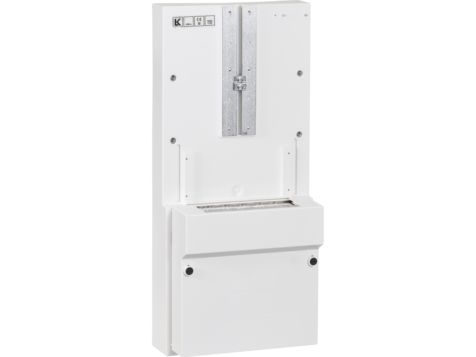 LAURITZ KNUDSEN Udvendig målertavle LK UM-s for stikbenstilslutning BxH: 250x560 mm hvid, Ral 9016