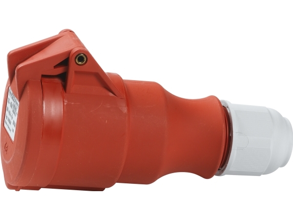 FIX-PRO CEE Forlængerled H6 400V 32A 5 polet, rød Multigrip kabelaflastning, skrue IP44 Polyamid