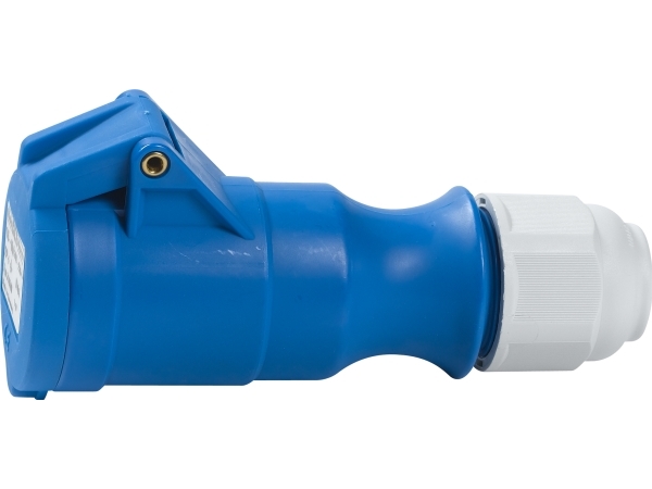 FIX-PRO CEE Forlængerled H6 230V AC 16A 3 polet, blå multigrip kabelaflastning, skrue IP44 polyamid
