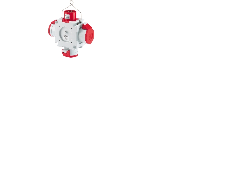 Krydsfordeler CEE 5P 32A 380V H6 3afg