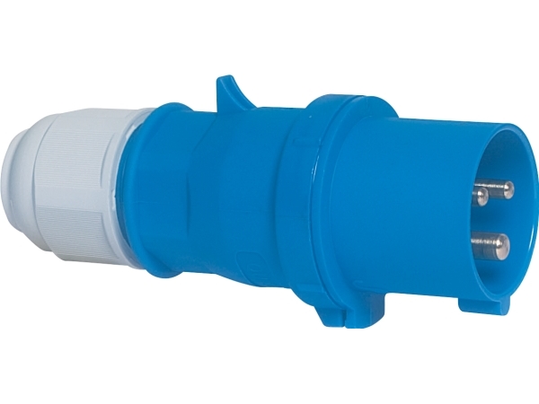 BALS CEE stikprop 32A 230V klokken H6 3 polet blå, IP44, skrueløs Quick connect, polyamid