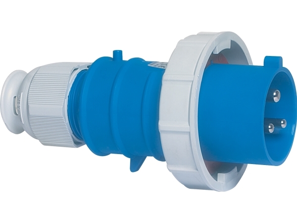 BALS CEE stikprop 16A 230V klokken H6 3 polet blå, IP67, skrueløs Quick connect, polyamid