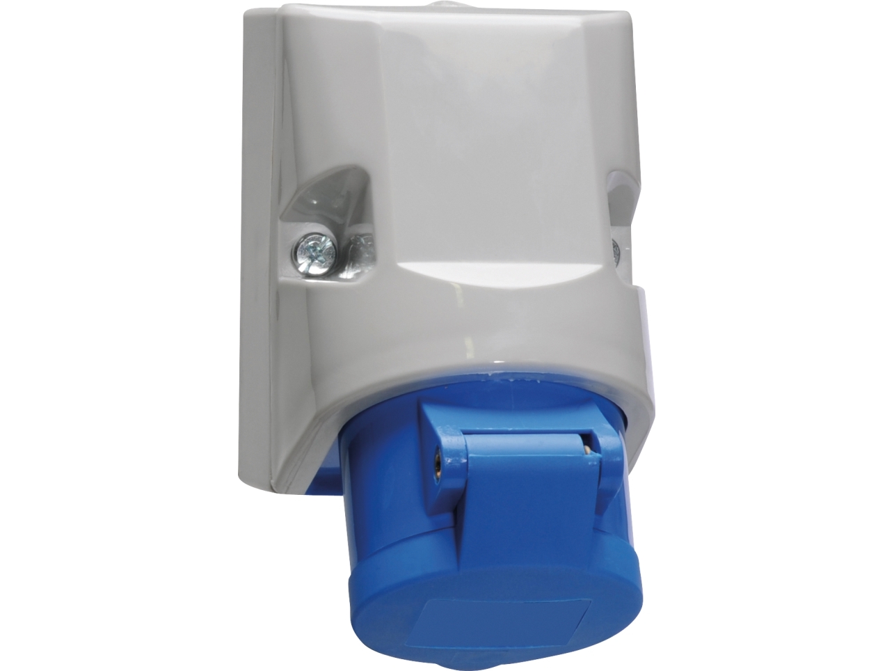 BALS CEE Vægstikdåse H6 230V 16A 3 polet blå breddexhøjde 64x87 mm, top M20 bund M20, Quick Connect® IP44, polyamid