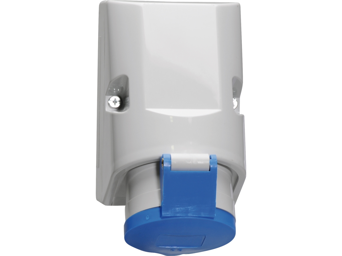 BALS CEE Vægstikdåse H6 230V 32A 3 polet, blå BxH: 83x126mm, top M25 bund 2xM25 IP44, polyamid