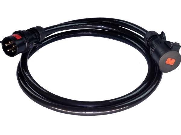 Kabelst, sort PUR ALU, 25M med 63A CEE