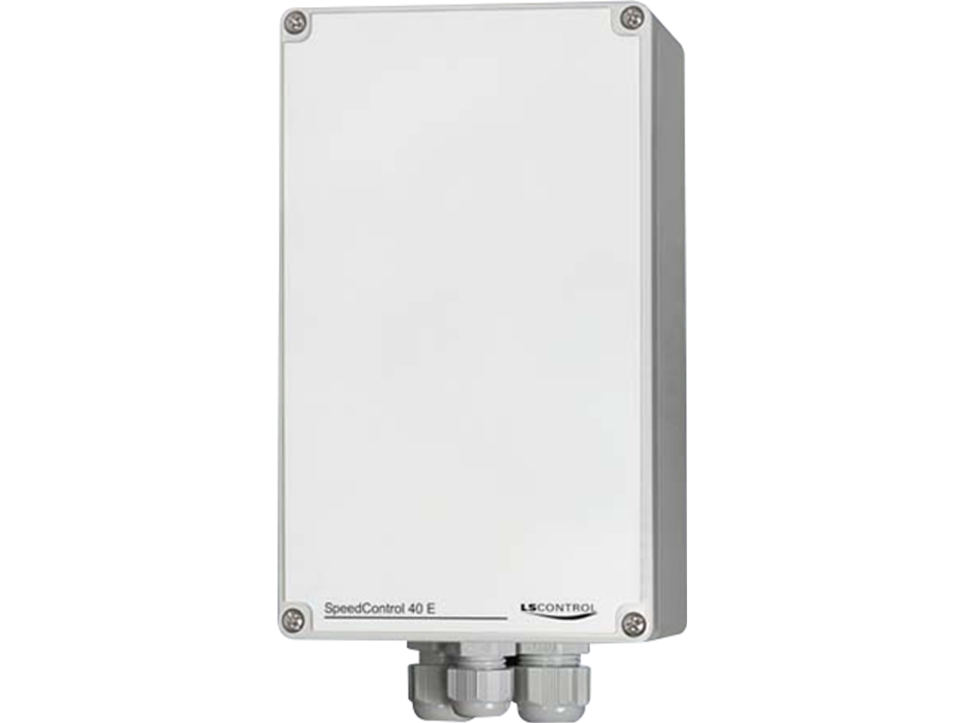 LS CONTROL Regulator / SpeedControl 40E, 4A i gråt hus til eksternt potmeter eller 0-10V DC-signal. 230V AC/50Hz. IP54. 240x120x100 mm.