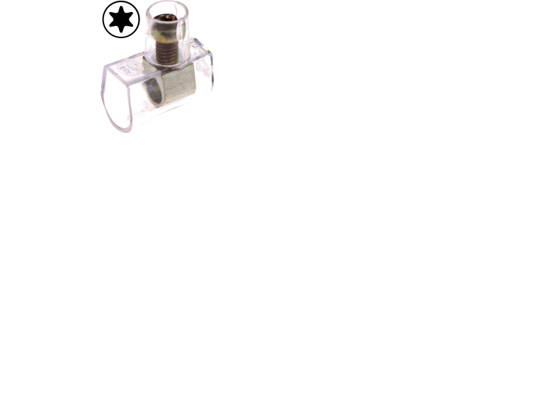 Samlemuffe 2,5/4 mm² med TORX 10 Polyamid, transparent halogenfri - (100 stk.)