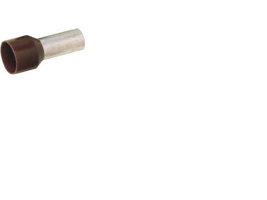 NELCO Terminalrør brun 10mm² længde 22mm afisoleringslængde 12mm - (100 stk.)