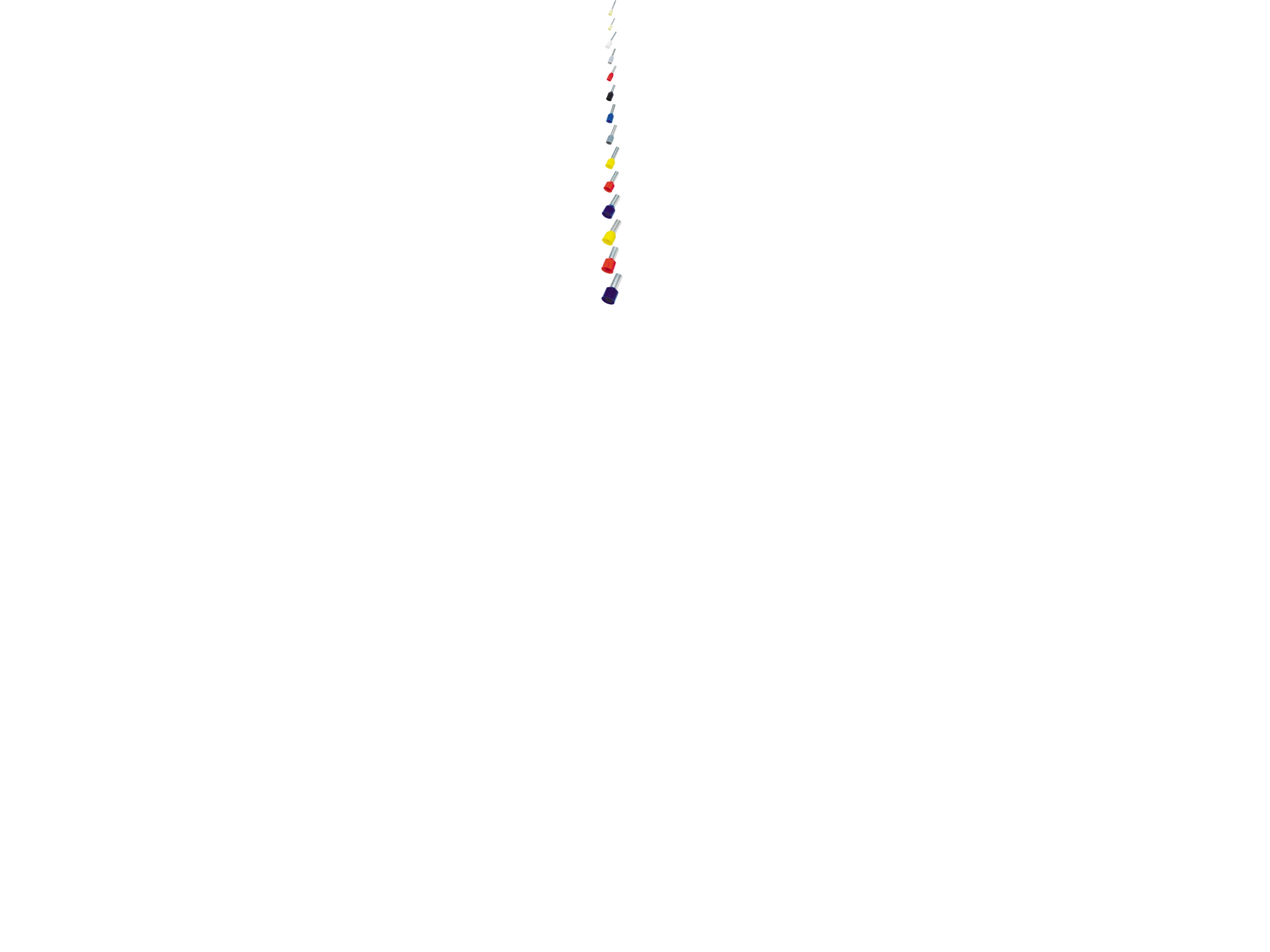 NELCO Terminalrør violet 0,25mm² længde 10mm afisoleringslængde 6mm - (100 stk.)