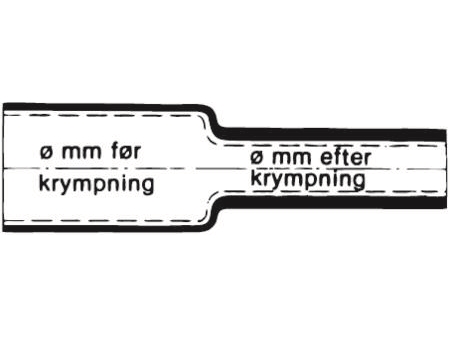 Raychem Krympeslange Med Lim Ø19/6-1200Mm Atum Sort Tyndvægget