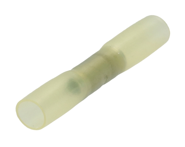 Samlemuffe krympbar gul fra 2,63mm² til 6,64mm², Kan anvendes til klasse 5 kabel. - (100 stk.)
