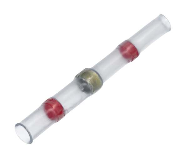 Loddemuffe krympbar rød ring Ø2,7mm indvendig diameter - (100 stk.)