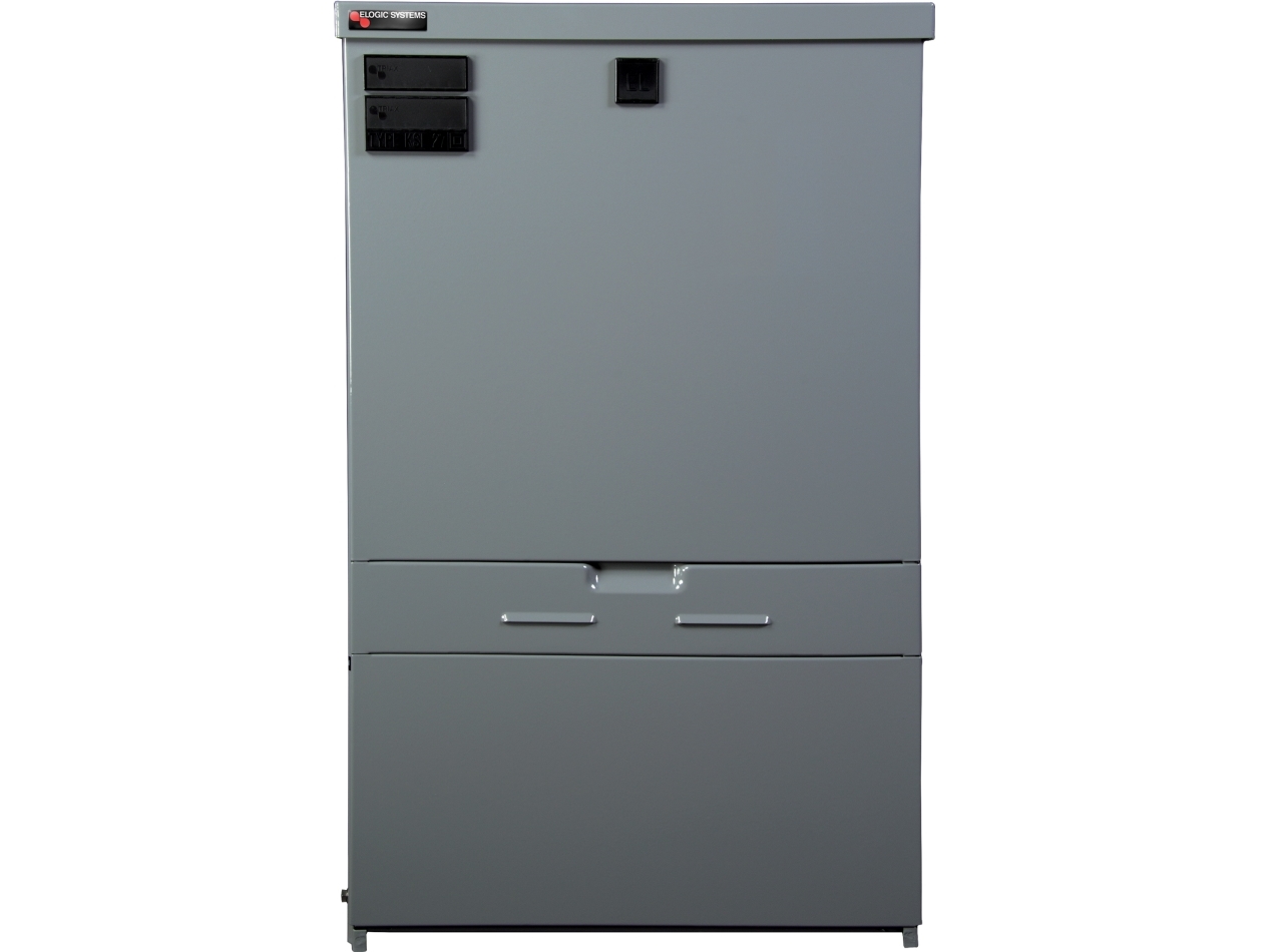 TRIARCA Kabelskab KSEÅ 302109 4-leder skinnesystem 630A. Skab HxBxD: 700x462x198mm Stål IP34D grå RAL 7037