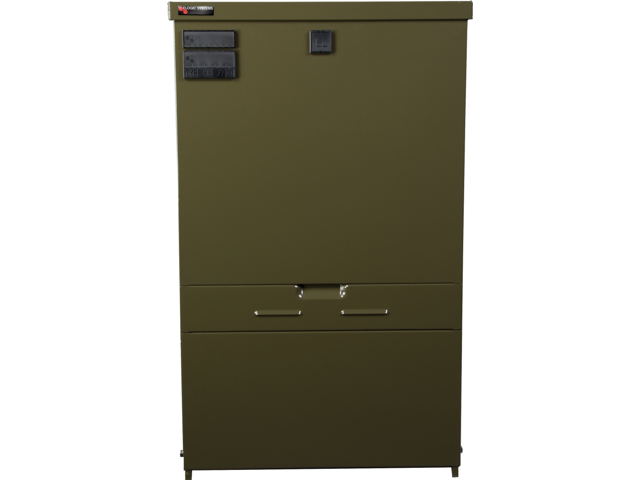 TRIARCA Kabelskab KSEØ 302709 4 leder skinnesystem 630A. Skab HxBxD: 700x594x198mm Stål IP34D grøn