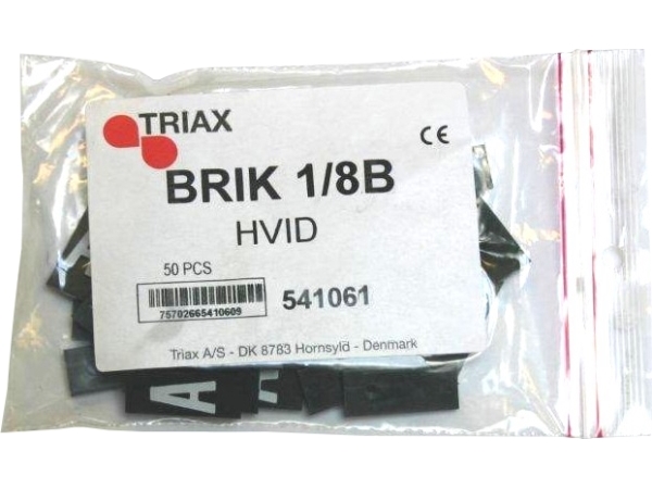 TRIARCA BRIK HVID B til KS-skabe størrelse 1/8 - (50 stk.)
