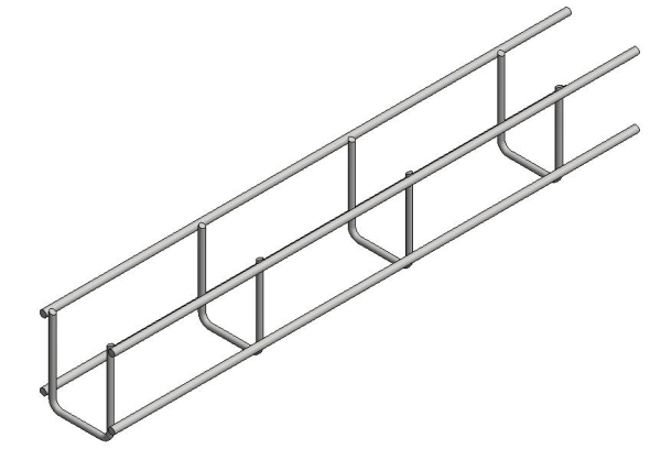 Van der Valk - Gitterbakke Højde 60 mm, Bredde 50 mm, Længde 3000 mm, Zink Aluminium. - (3 meter)