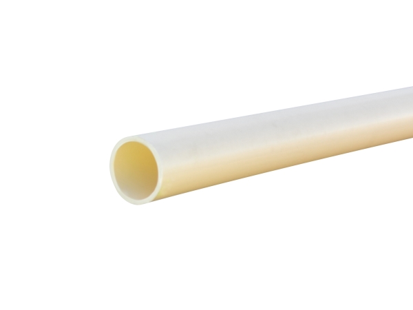 Plastrør stiv, PVC 20 mm (3/4) gul/hvid 4 meter. De tåler en trykbelastning på 750N. - (4 meter)