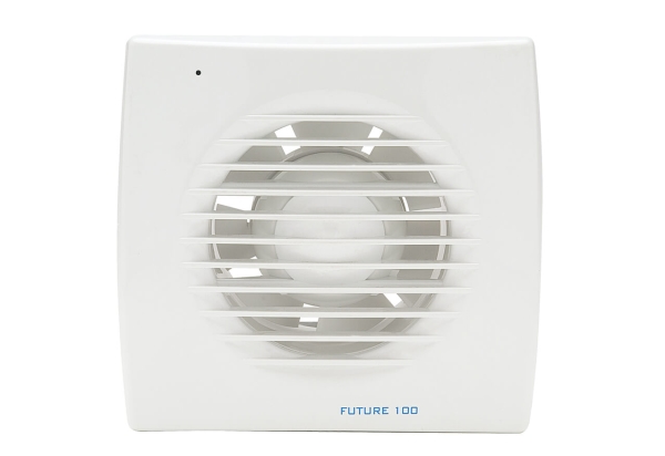 THERMEX Ventilator Fremex Future, standardmodel. Luftmængde 95 m³/h, mål 158x158/ø98 mm.