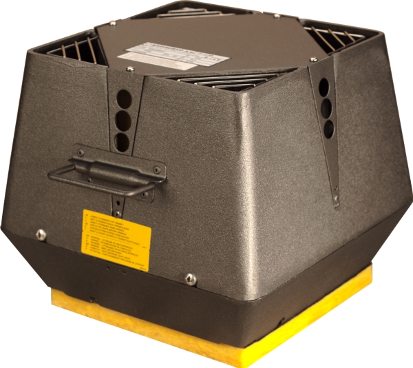 EXODRAFT Røgsuger RSV 009 4-1 med vertikalt afkast. Luftmængde max. 750 m³/h v/20°C, 0,2 A, 1400 rpm, IP54.