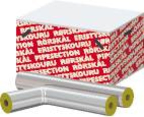ROCKWOOL Universal rørskål med alutape 15x30 mm.