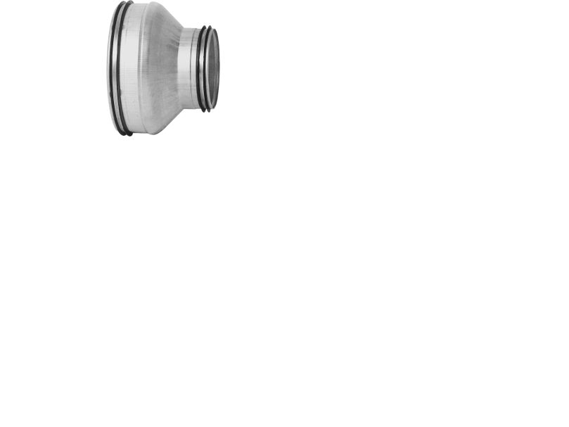 Lindab Reduktion kort centrisk RCU 125X80 nippel/nippel