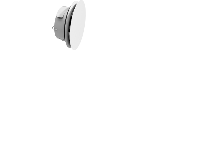 LINDAB Frontplade AIRYFP ROUN Ø160 mm, cirkulær til montage i AIRYB ventilhus, farve RAL9003.