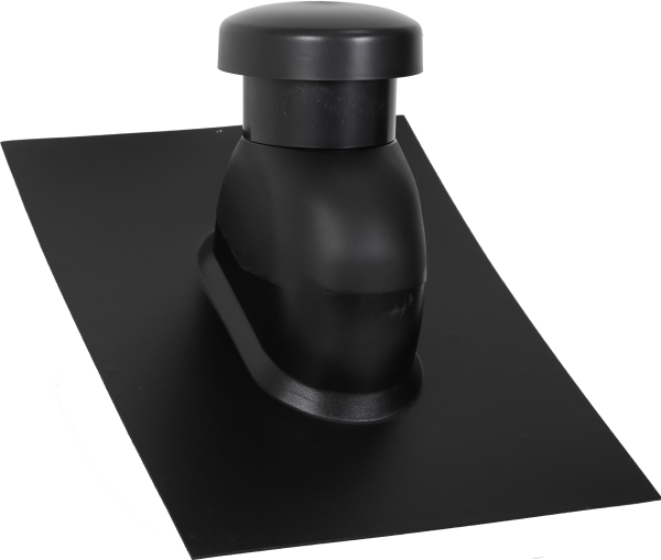 Easy Flex Roofing Sabetoflex ventilationshætte 5-45° ø125 sort abs