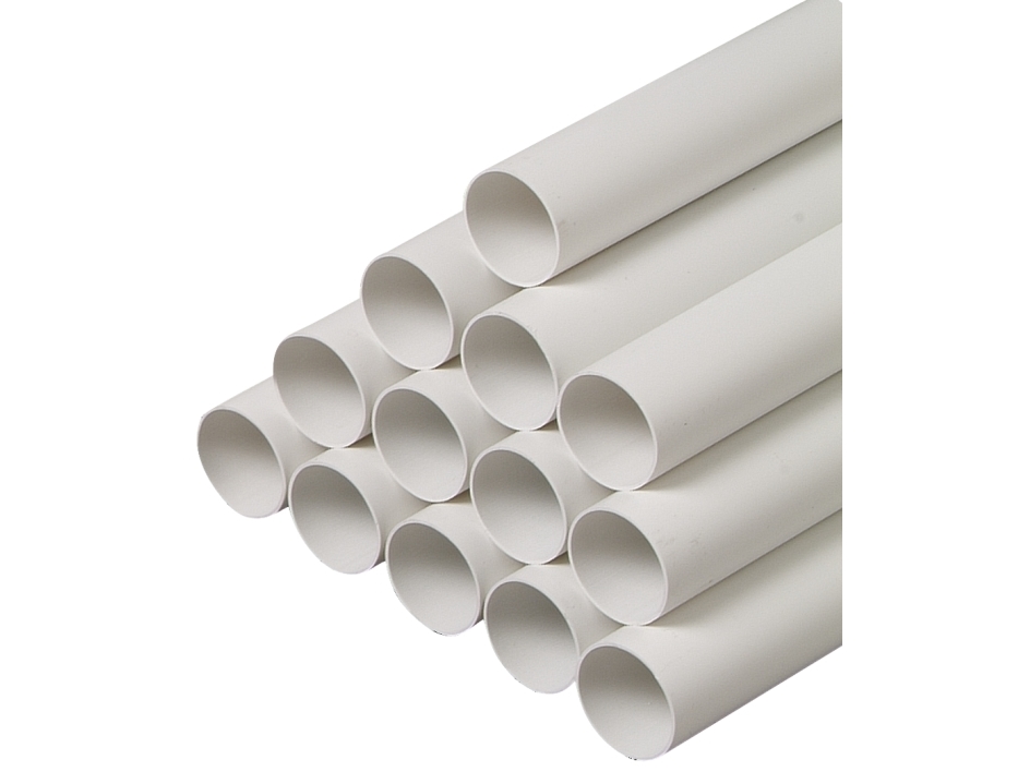 Rör 2 meter Ø51 mm vit plast