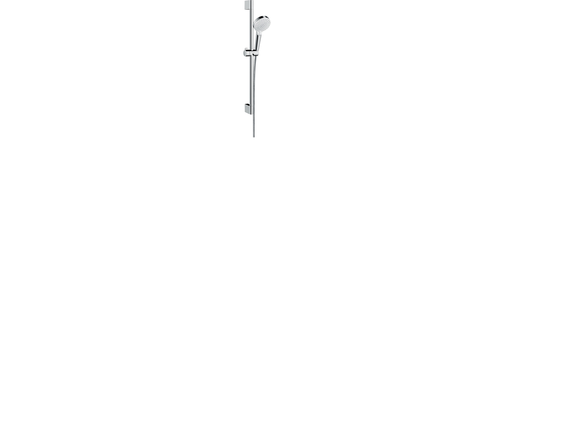 HansGrohe Crometta brusesæt Vario EcoSmart 9l/min med 65 cm brusestang & Ø100 mm håndbruser