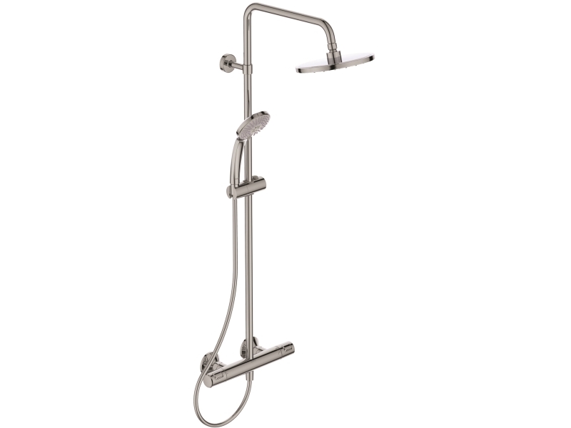 Ideal standard CT25 Brusesystem, termostat, ø200 mm hovedbruser, ø100 mm håndbruser, justerbar vægkonsol, antikalkdyser, Krom