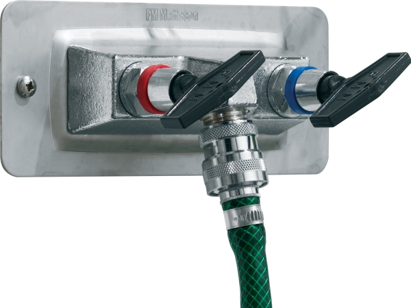 FM Mattsson dobbelt Posteventil 400 mm med nøgle selvtømmende