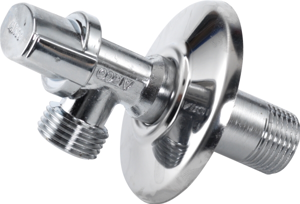 Broen Arcofix stopventil, lang model, ½' Ã ½', uden omløber, inkl. roset