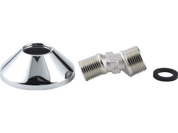 Roset & excentrisk forskruning, 1/2" X 3/4" X 60 mm.