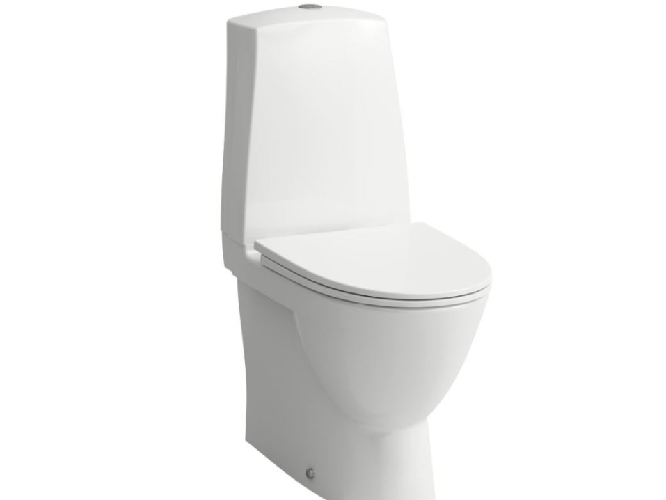 Laufen Pro N toilet med P-lås rimless, back to wall, LCC rengøringsvenlig overflade, hvid. Ekskl. Multikvik