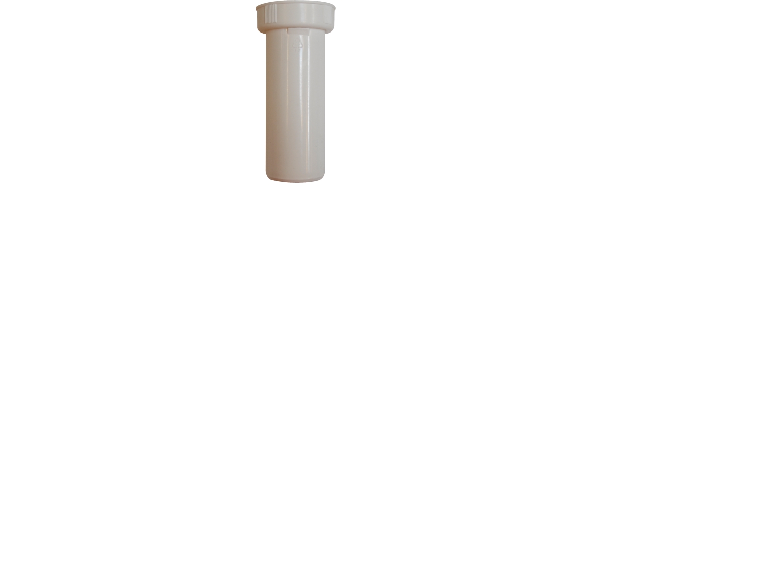 50 mm x 1.1/2 Tilslutningsrør med gevind hvid