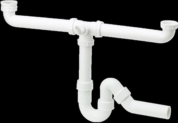 Dobbelt Køkkenvandlås 40 Mm X 1 1/2"