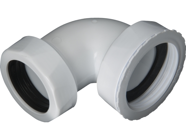 FIX-PRO Vinkelovergang hvid 32mm x 1 1/2 inkl. gevindring 11/2-5/4