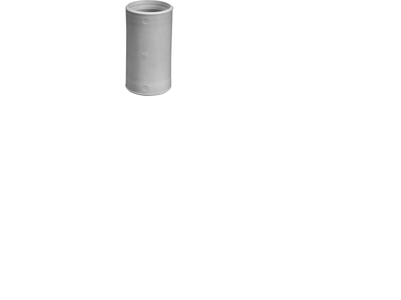 Purus muffe med indstik/indstik Ø32 mm i hvid PP