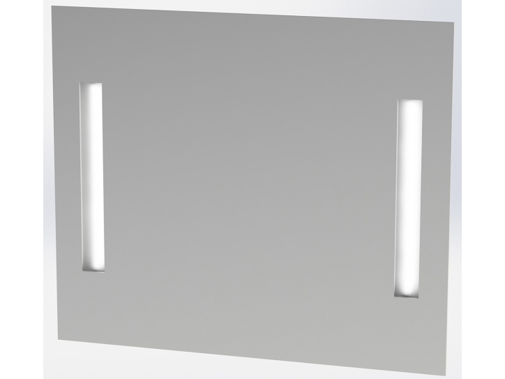 Spejl GODHAVN LED 15W badeværelsesspejl med 2 lysfelter 1000X850X34,5mm