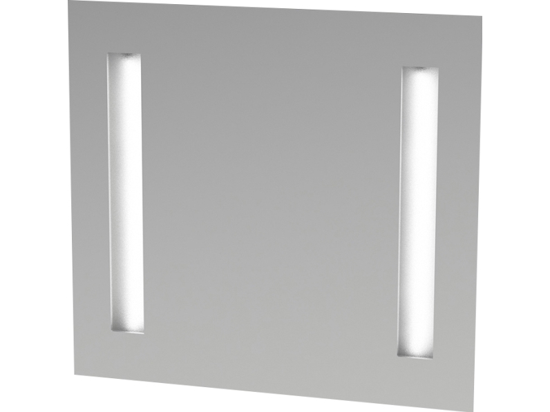 Godhavn spejl med LED lys, 600x650