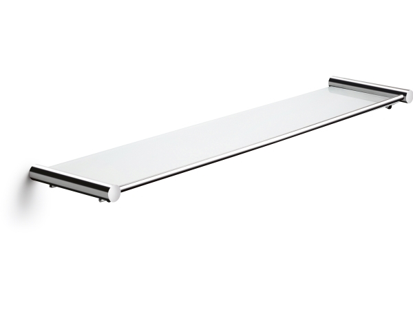 Pressalit glashylde 58,8x13,5. Poleret rustfri stål. Matteret glas