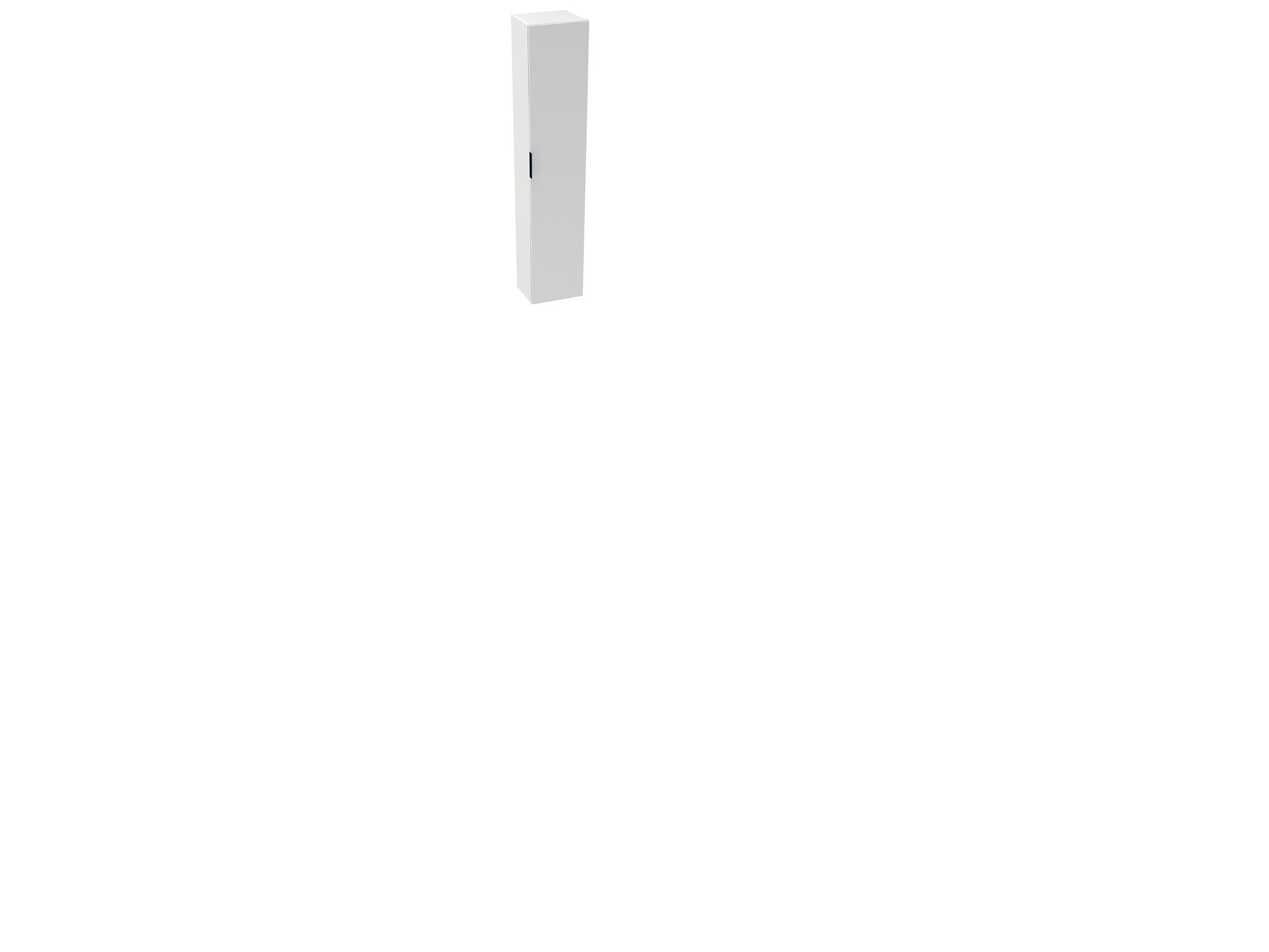Laufen Jika Cube hvid højskab - H1700 x B320 x D251 mm - med 6 hylder og 1 vendbar dør med softclose