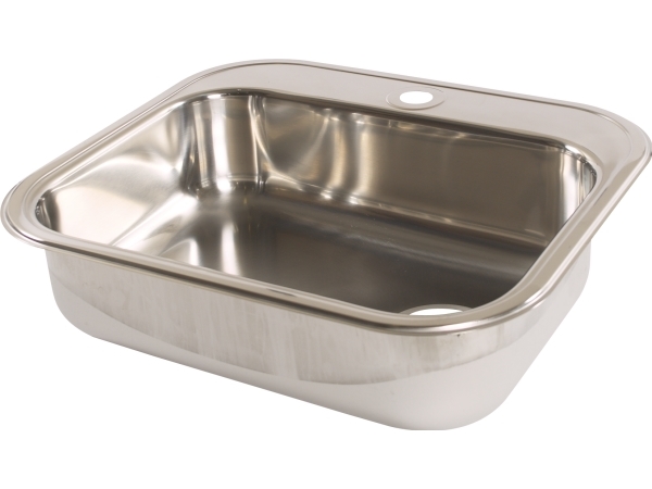 Juvel Barents vask 48 x 34 cm med strainer, blank poleret