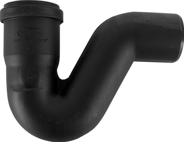 Purus Maxiflex P-vandlås, Ø75 mm, 88°, sort