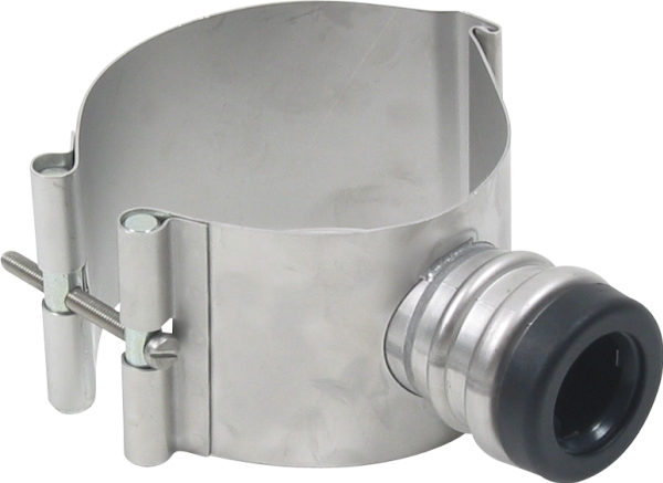 Blücher EuroPipe indskæringsmanchet 110 mm til 32-40 mm sideindløb. Rustfrit stål