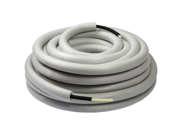 50 meter Wavin universal pex rør-i-rør med isolering til vand og varme, 18 mm